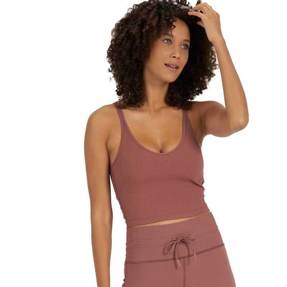 Vuori Rib Crop Tank Size XS Terracotta - Picture 7 of 8